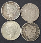 1890-O, 1921, 1922, 1922 Morgan Silver Dollar - 90% Silver - Lot of 4 Coins
