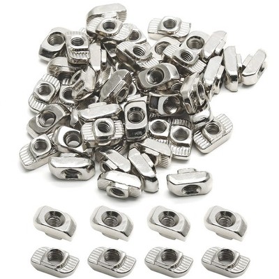 Rierdge 50 Pcs 3030 Series Sliding T Nuts Metric M6 Thread 30S-M6, 50 