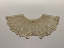Women s Lace Collar Vintage With Snap Closure Scalloped Edges Cream Lace