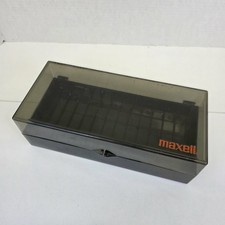 Maxell 12 Cassette Tape Sturdy Plastic Carrying Case Storage Retro Vintage