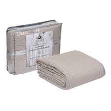 HILLFAIR 100 Combed Cotton Blanket  Twin Size Bed Blankets  Warm Soft All Seaso