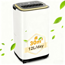 12L/Day Dehumidifier - Smart Humidity Control Low Noise Portable Air Dryer