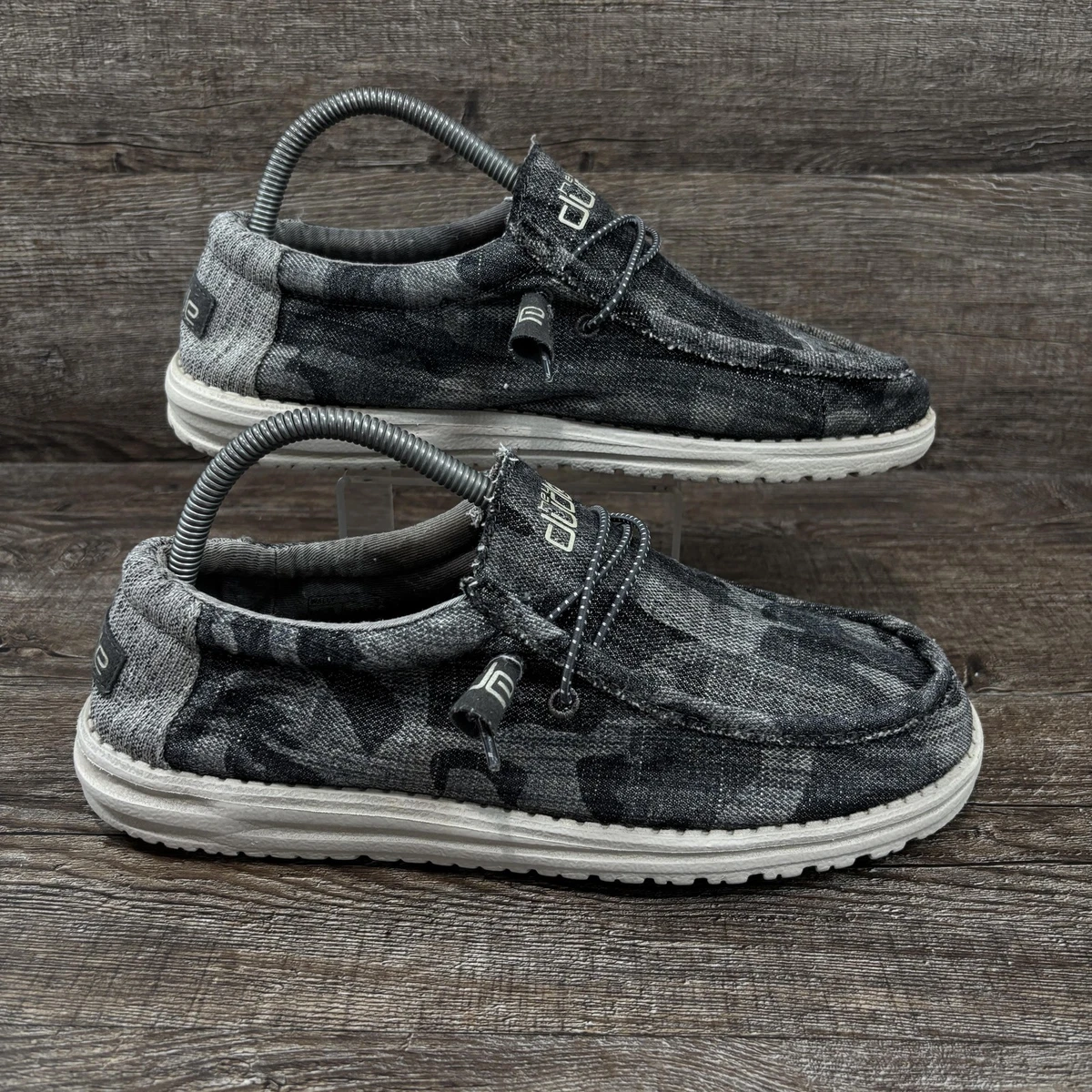 Ariat Hilo Charcoal Grey Neon Green Camo Sole Canvas Loafers 10050954 Mens 7D Canvas Camouflage Loafer Casual Shoes for Men for sale | eBay main image 3