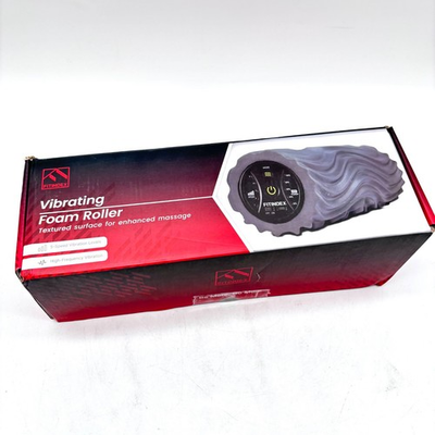 #ad FITINDEX Black Vibrating Foam Roller with Textured Surface and Upto 3200RPM $34.00