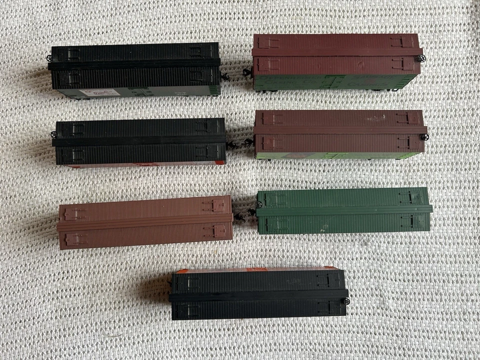Lote de 7 vagones frigoríficos de madera HO Roundhouse - (EXCELENTE ESTADO) Foto 2 de 3