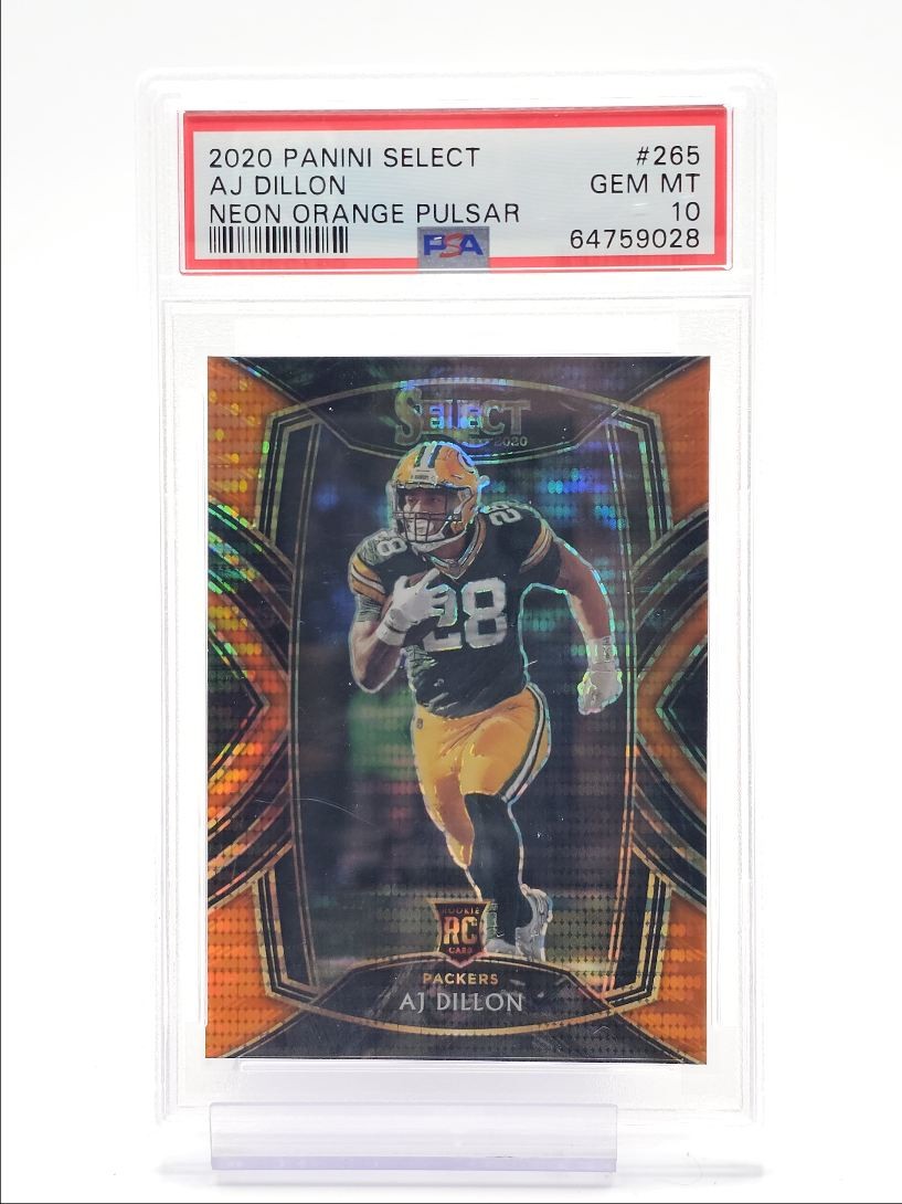 AJ Dillon Panini Select #265 Neon Orange Pulsar