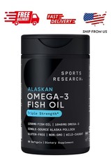 Sports Research  Omega-3 Fish Oil 1250 - Triple Strength Fish Oil Supplement
