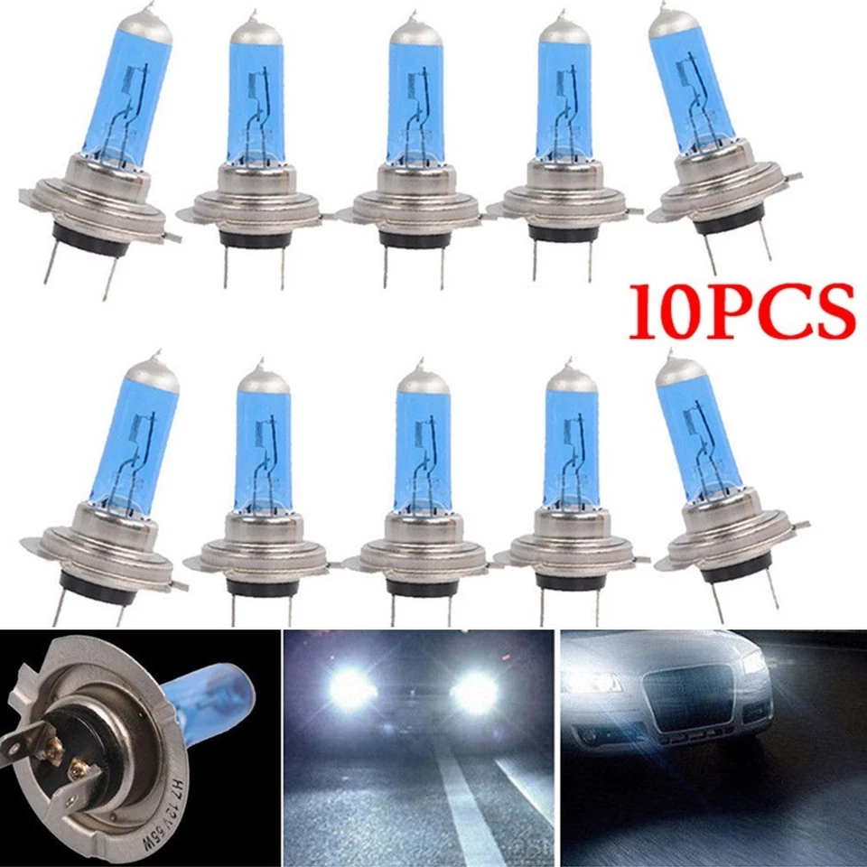 Xenon Car Headlights Fittings H7 Halogen 10pcs 12V Part 55W 6000K Sale - Image 2 of 4