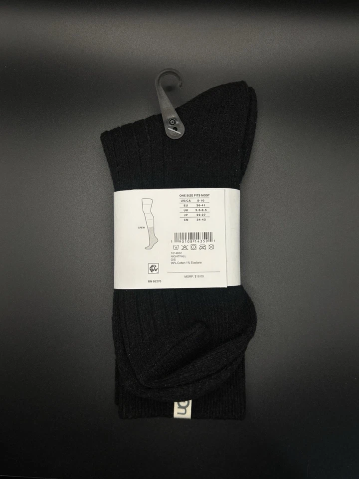 Женские громоздкие короткие носки UGG Tyla черные, размер OS - Изображение 2 из 2