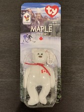 Maple The Bear 1999 McDonalds TY Beanie Baby with RARE Errors 1993, OakBrook