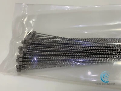 DMC Tools Safe-T-Cable® .032 X 18" 321 Cres S/S Cables & Ferrules w/Certs 50 ea.