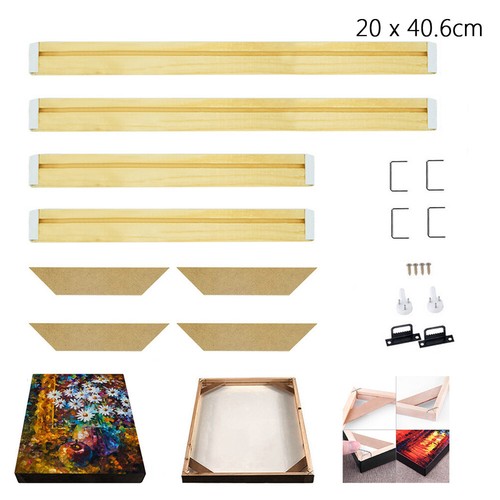 CANVAS STRETCHER BARS FRAMES STRIPS KITS DIY FOR OIL PAINTING WALL ART 70 SIZES - Picture 6 of 28