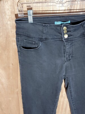 Wax Jeans Womens 13 Charcoal Gray Skinny Stretch Mid Rise | eBay