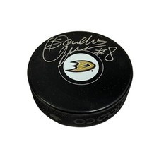 SANDIS OZOLINSH Signed Anaheim Ducks Puck