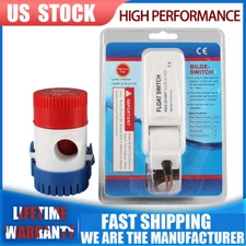 1100 gph 12v Automatic Submersible Boat Bilge Water Pump Auto with Float Switch