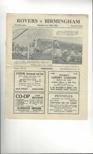 Teams A-B Teams C-E Football League Fixture Programmes (1950-1958)