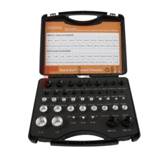 Nut and Bolt Thread Checker 44 Nut and Bolt Gauge 23 Metric & 21 Inch in Case