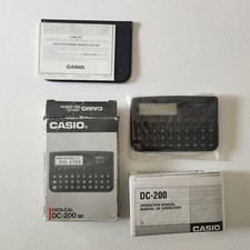 Casio Data-Cal Electronic Personal Directory Calculator DC-200 Complete W/ Box