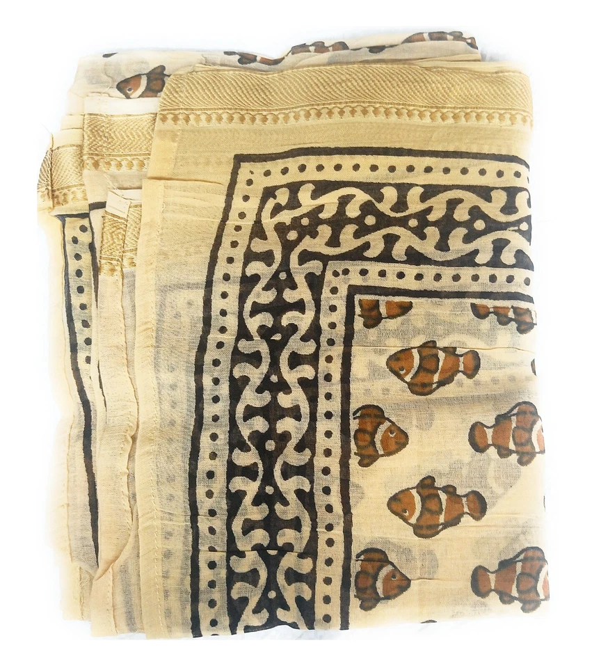 Large Indian super fine cotton Lurex Sarong wrap Beach Pareo Scarf UK SELLER - Image 3 of 3