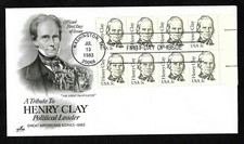 #1846 3c Henry Clay -ArtCraft FDCB8