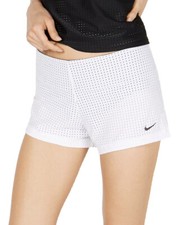 NIKE Women's Sport Mesh Swim Shorts sz XL X-Large White Black Swimwear Bottoms