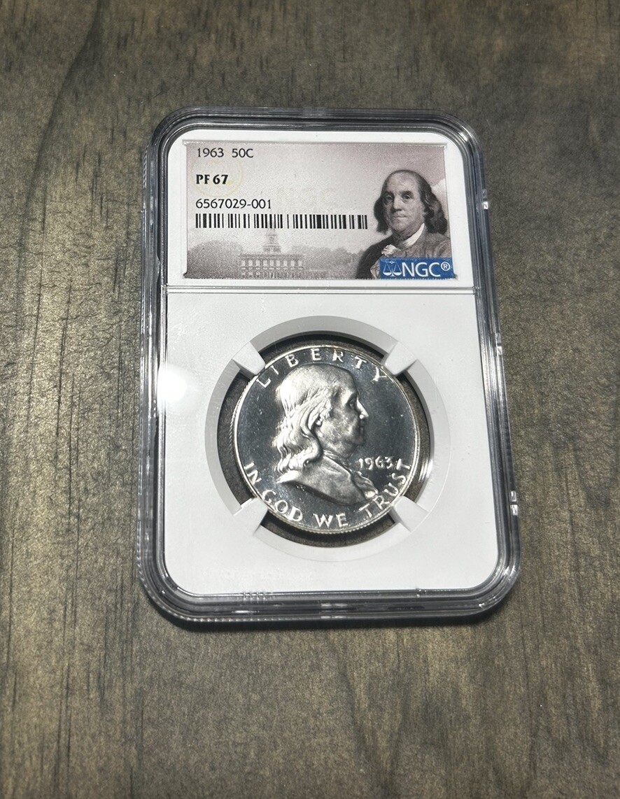 1963 Silver Proof Franklin Half Dollar NGC PF67 Portrait Label eBay