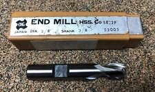 OSG ENDMILL 3/8 DIA 3/8 SHANK HSS END MILL Made In USA 52005 619 JAPAN SE. 2F