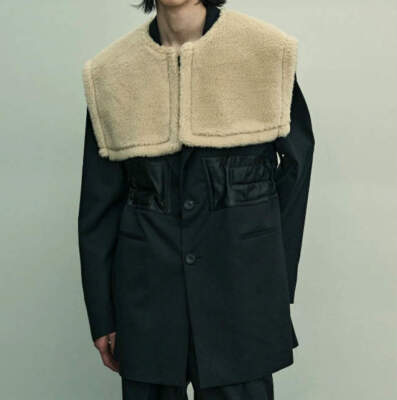 stein 23AW Japan WOOL FUR EXTRA SHORT VEST ST.631 S BEIGE stein 23AW Japan WOOL FUR EXTRA SHORT VEST ST.631 S BEIGE