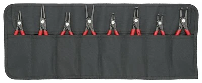 Knipex 8pc Snap Ring Plier Set Internal External Circlip 001958V02 in Tool Roll