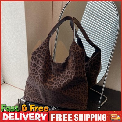 Leopard Schultertasche für Frauen Damen Top Griff Handtasche große Kapazität mit Beutel