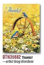 NOTE CARDS by Leanin' Tree --Thanks Blue Birds