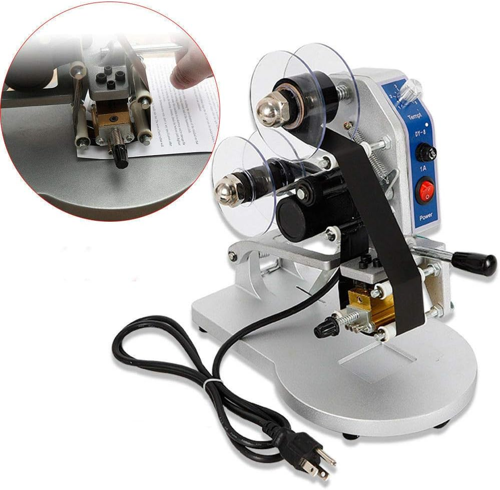 Coding Machine Date Label Hot Stamp Printer, 110V Electric Hot Stamp Printer Rib