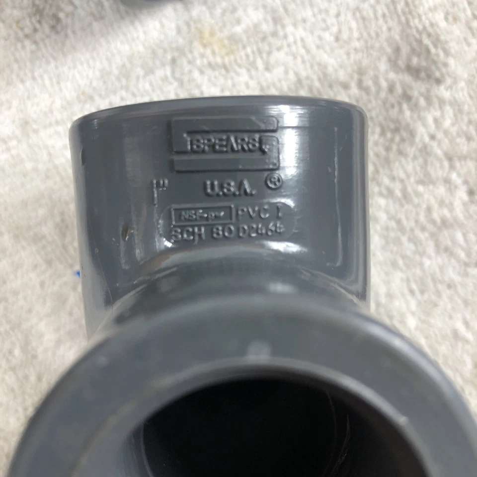 Lot of 3 Spears 805-010 CPVC Tee Schedule 80 1" FNPT x FNPT x FNPT 805-010 (4160 - Image 3 of 4