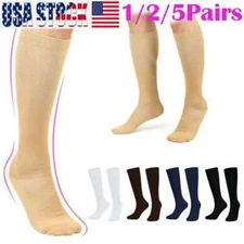 1-5Pairs Womens Compression Socks Pain Relief Calf Leg Foot Support Stocking US