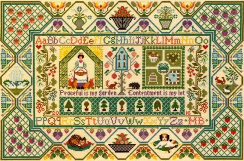 Bothy Threads Cross Stitch Kit - Moira Blackburn Peaceful Garden Sampler XS11