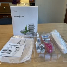 Emjoi Micro Pedi Nail Buffer w/ 2 Extra Coarse & 2 Super Coarse Rollers (Pink)