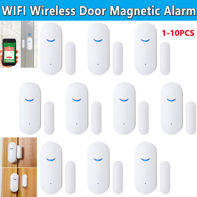 2.4GHz Tuya Smart Door Window Sensor WiFi Burglar Alarm For Alexa Google Lot