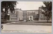 Newton Iowa IA Junior High School Real Photo Postcard RPPC 1930-50