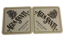 AGUA SANTA Mexican Figueroa Mountain Brewing Cerveza 2x Beer Coasters New