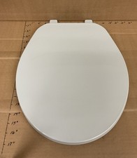Silver / Gray Round Plastic Toilet Seat 17 x14 60 SIL