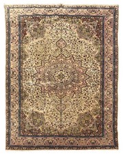 Amazing Hand Knotted Vintage Tribal Hareez Wool Area Rug 10 x 7 Ft