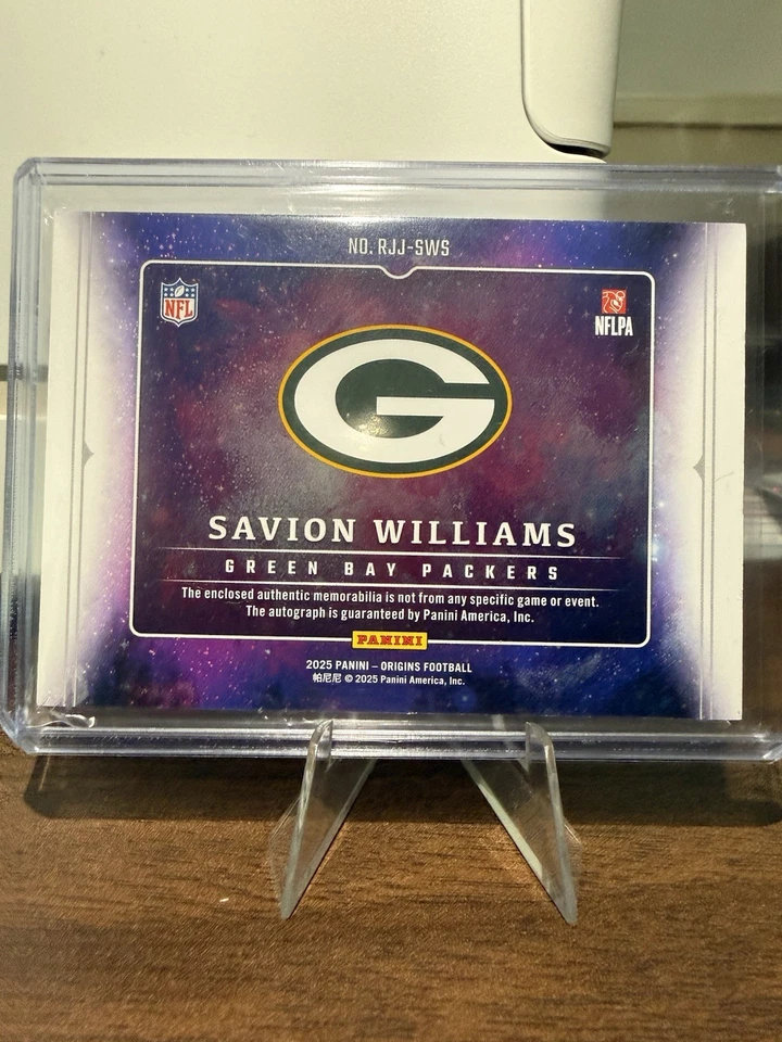 2025 Panini Origins Savion Williams RPA Green Bay Packers #RJJ-SWS - Image 2 of 2