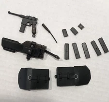 ONE SIXTH WORKSHOP , GERMAN MAUSER 713R MACHINE PISTOL SET - 1/6 SCALE