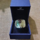 Rare Swarovski Nirvana Ring Silver Crystal Size 17 Japan w/Original Box Used