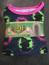 Girls Wicked Glinda Elphaba 2 Piece Cozy PJ Pajama Set NWT Size 8