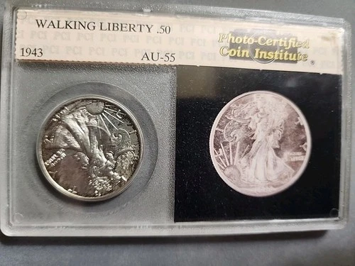 1943 50C Walking Liberty Half Dollar AU