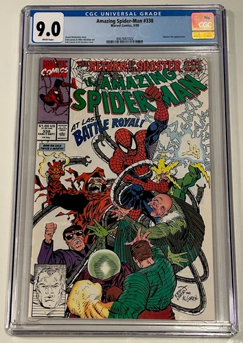 Amazing Spider-Man #338 CGC 9.0 – Return of the Sinister Six – 1990