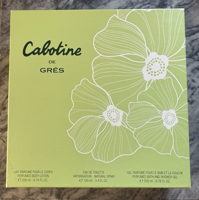CABOTINE DE GRES Gift Set 3.4 oz SPRAY EDT 6.76 oz BODY LOTION & SHOWER GEL New