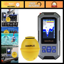 Wireless Portable Fish Finder - HD Display, 147ft Depth Detection, Rechargeable,