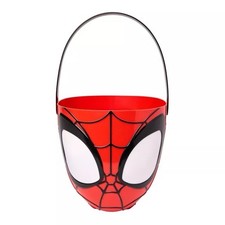 01819614 Spirit Halloween Spider-Man Red Black Treat Bucket - Marvel Halloween